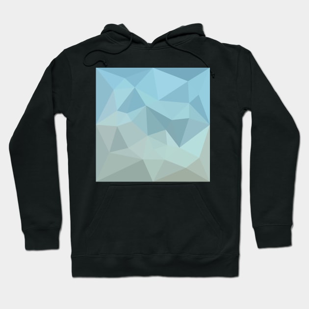 Cadet Blue Orange Abstract Low Polygon Background Hoodie by retrovectors